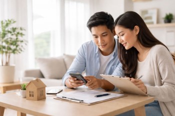 Tren beli rumah 2026 dengan pasangan muda menghitung cicilan rumah aman sebelum membeli properti