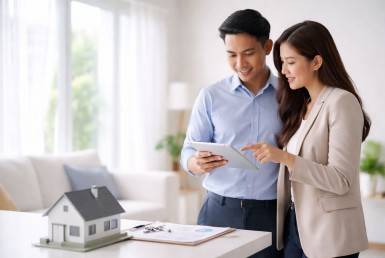 Ilustrasi tips memasarkan rumah cepat laku dengan strategi harga dan optimasi listing online