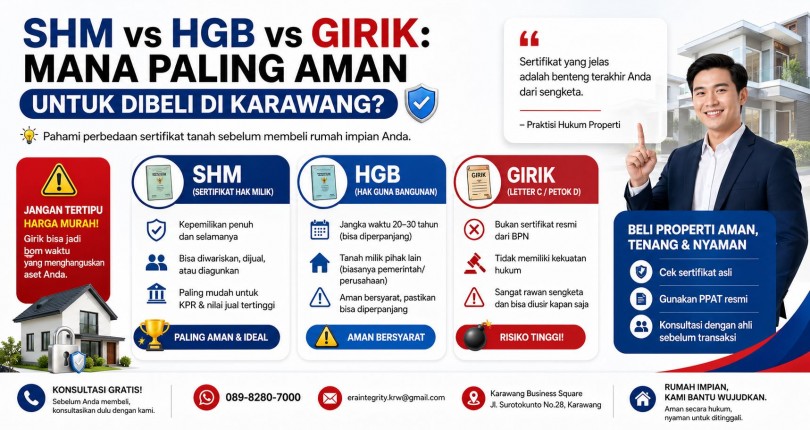 SHM vs HGB vs Girik: Mana Paling Aman untuk Dibeli di Karawang?