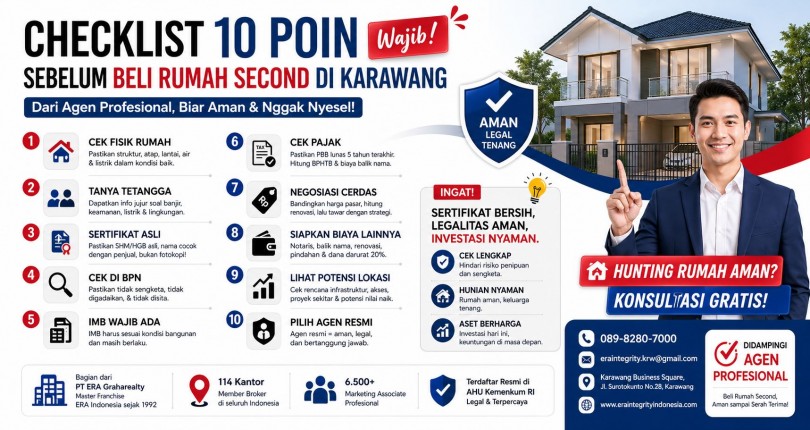 Checklist 10 Poin Sebelum Beli Rumah Second di Karawang dari Agen Profesional